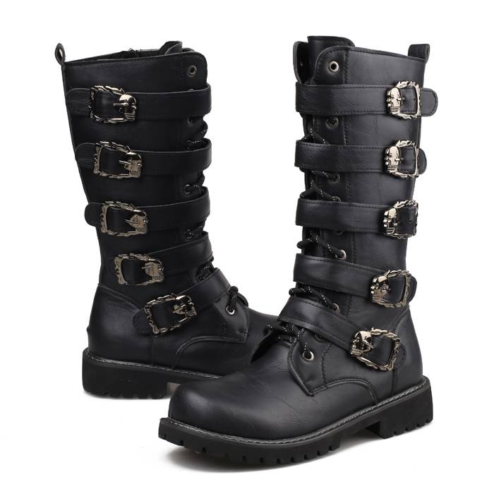 Men's internal boots boots men's locomotive Korean version of Martin boots autumn and winter long boots increased breathable men's boots