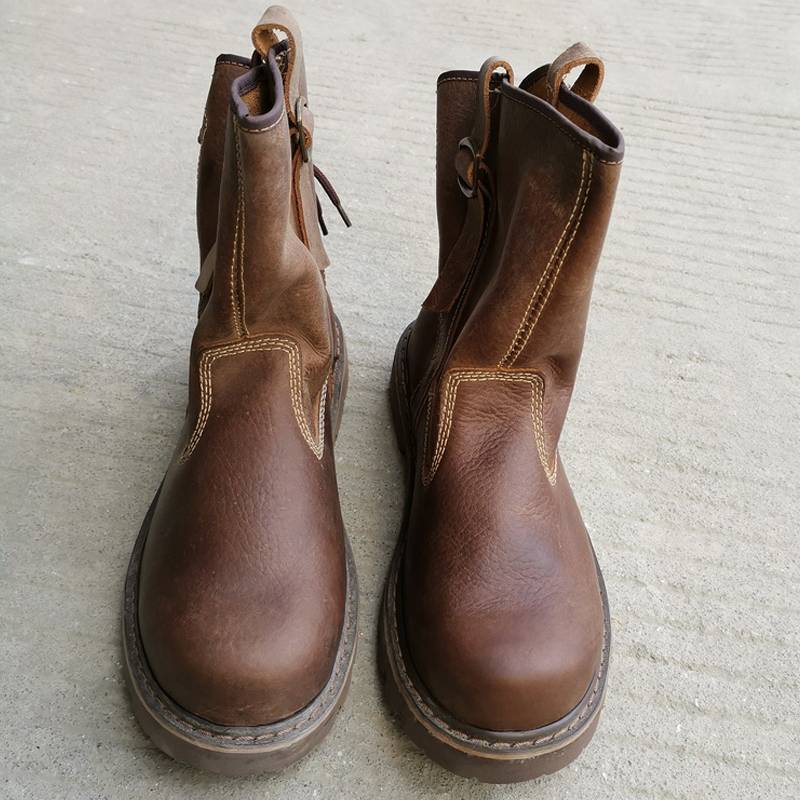 Special offer head layer cowhide boot boot boots leather knight boots men's tide breathable Martin boots female retro Mongolian horse boots