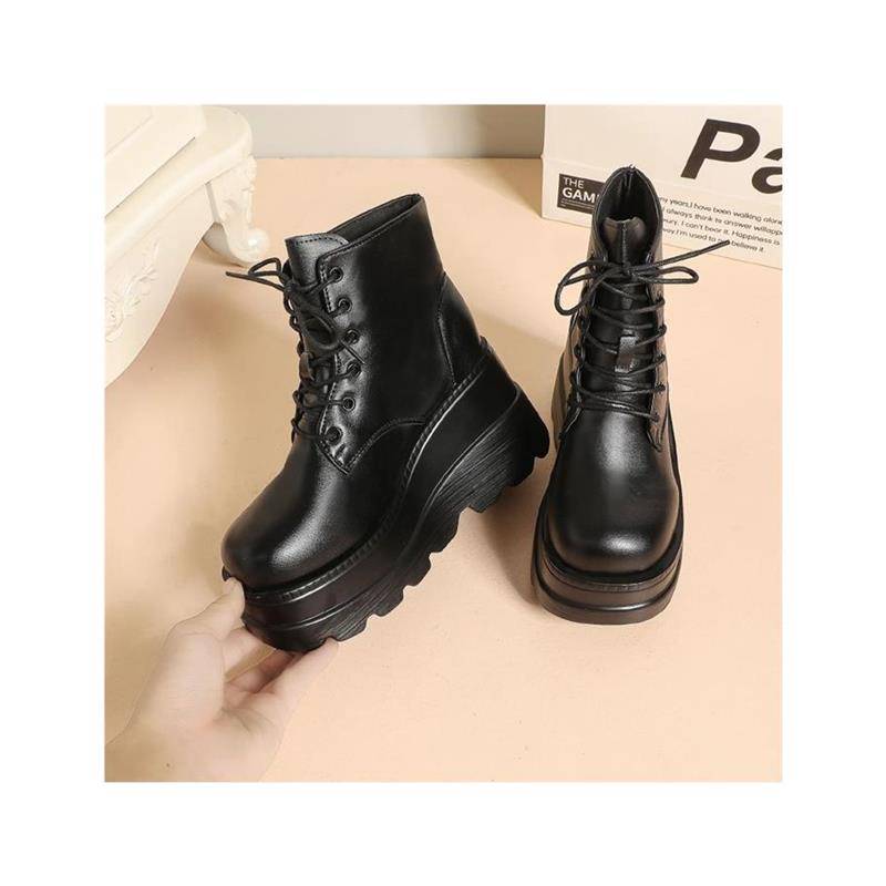 Slope and COS height shoes 20cm puffy cake bottom Martin boots autumn and winter British wind short boots female short boots increase bottom