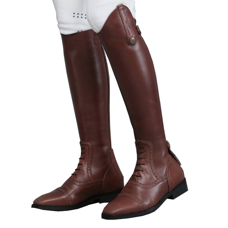 Retro handsome fashion leather neutral horse riding boots female equestrian boots obstacle boots high boots ride ride ride boots equestrian boots