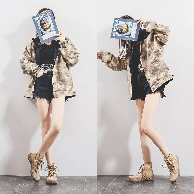 Temporary Pipon Boots Female Summer Single Boot Boot Boots Spring and Autumn Performing Outdoor Mountaineering Shoes Desert Boots