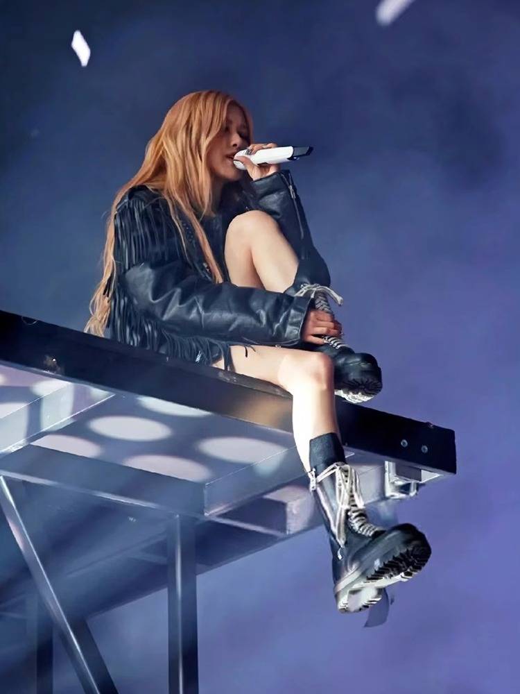 Cater version ~ thick -bottom Martin boots female lace Park Caiying same Internet celebrity increase Knight boots, locomotive short boots children
