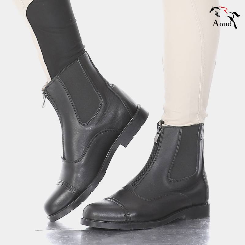 The first layer of cowhide horse boots, equestrian boots, children and women riding boots, front zipper anti -sliding horses, equestrian products