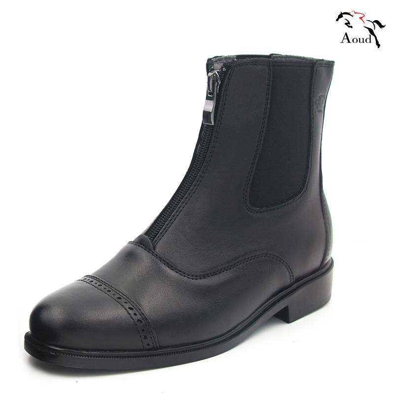 The first layer of cowhide horse boots, equestrian boots, children and women riding boots, front zipper anti -sliding horses, equestrian products