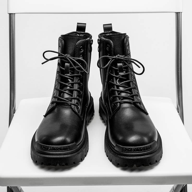 Martin Boots Man, Summer Black Worker, British Wind Rover Boots Man, Slut and Fowl warm cotton boots