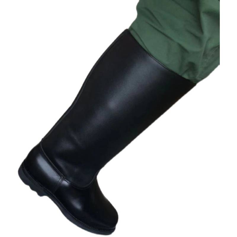 Genuine summer tank leather boots, horse boots, motorcycle riding boots, guard guards, real cowhide head layer cowhide boots