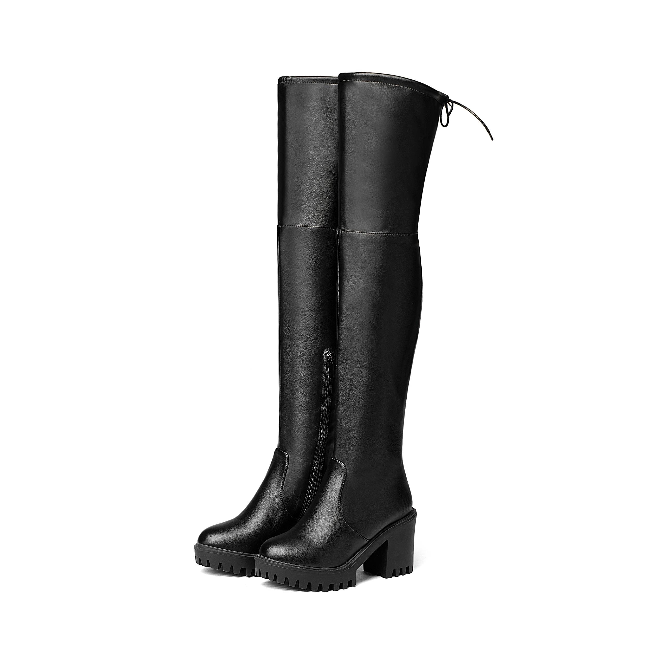 Fat mm thick legs over -the -knee boots custom large -size large barbarbing band boots sexy and thin heels winter horse boots