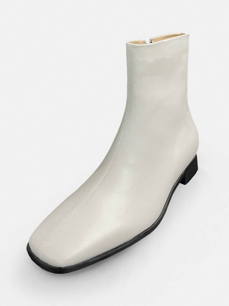Mrcyc Chelsea boots men's autumn and winter Korean version of high -top British style square scalp shoes increases versatile Martin boots