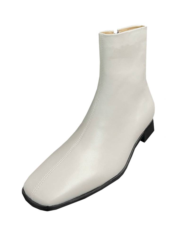 Mrcyc Chelsea boots men's autumn and winter Korean version of high -top British style square scalp shoes increases versatile Martin boots