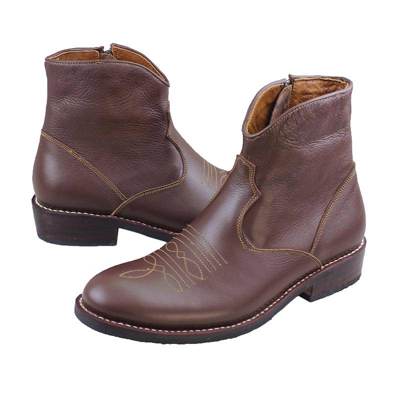 TB1510 Western denim boots men's horse boot boots round -headed Martin men's boot Shenglianfang manufacturer direct sales handmade shoes