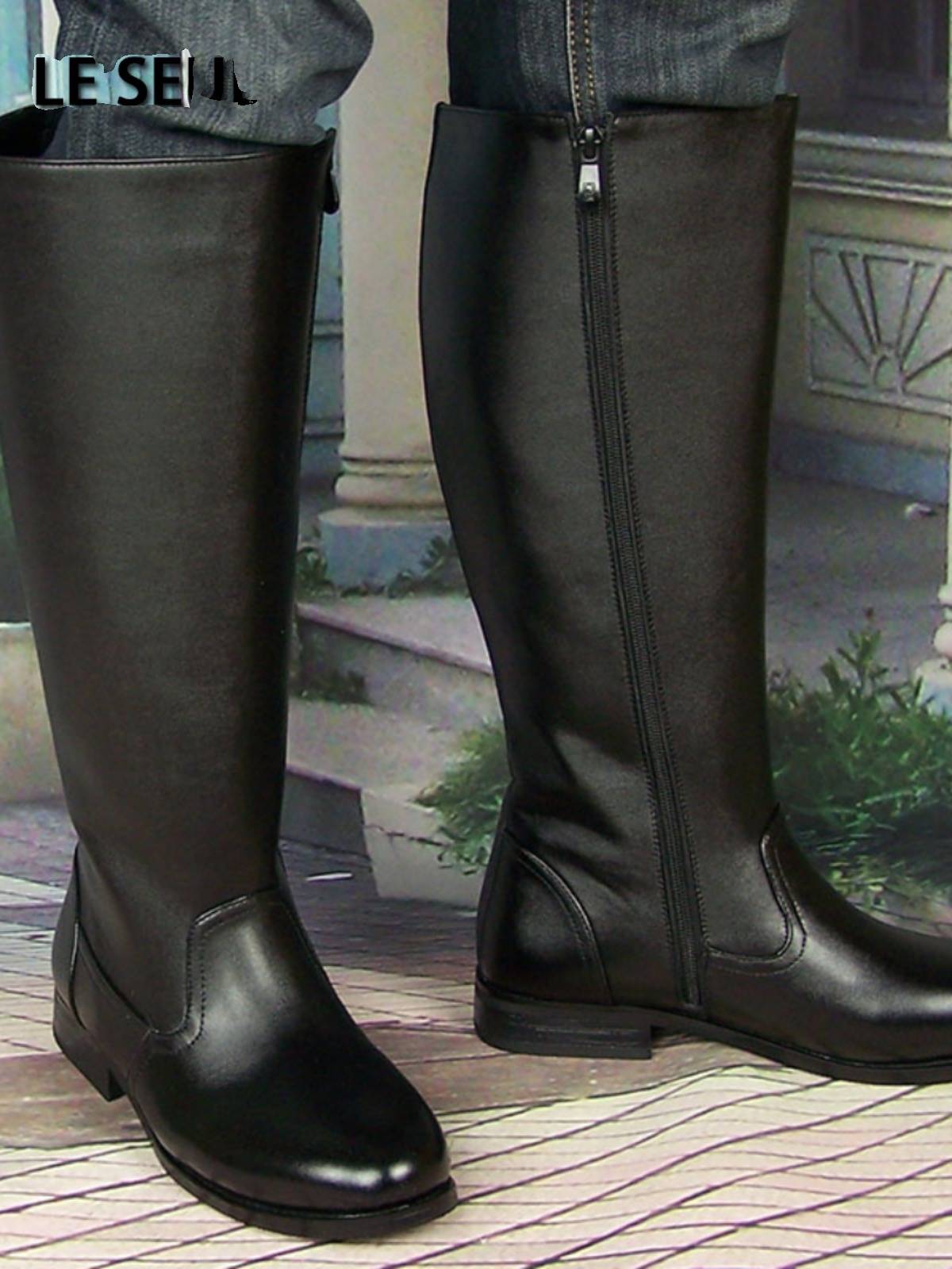 Horse boots, male boots, leather-skinned
