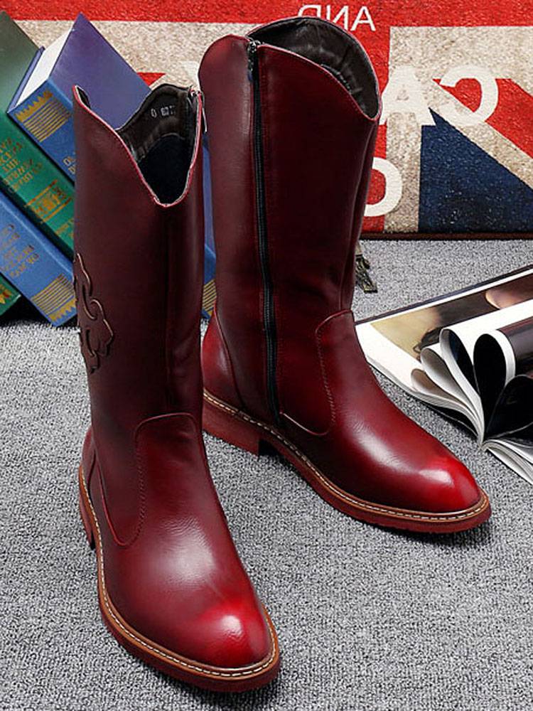 Spring Martin boots men's boots Korean version of high -pocket ride boots big yellow men's leather boots men's shoes men's height leather boots