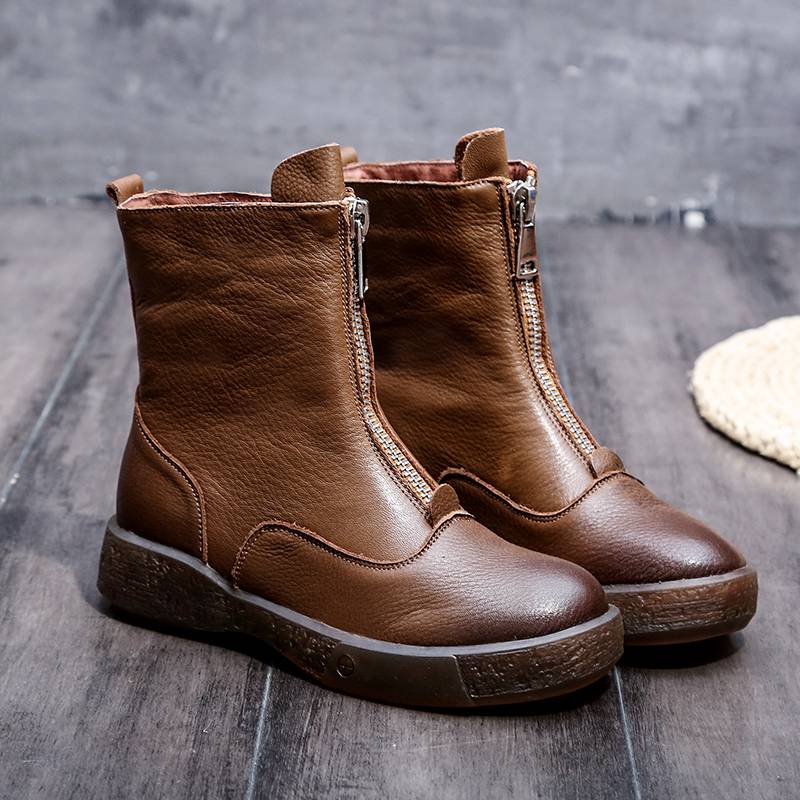 Horse Boots Girl, 2020, Martin Boots Long, Bull-Skin-Skin Boots All-Cow Boots Europe Station