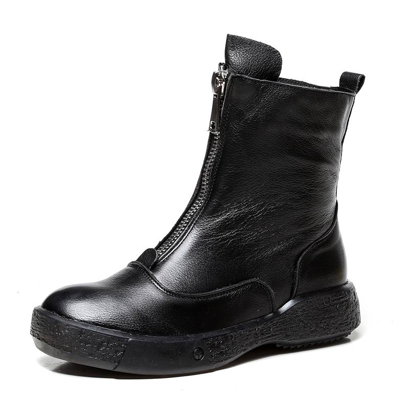 Horse Boots Girl, 2020, Martin Boots Long, Bull-Skin-Skin Boots All-Cow Boots Europe Station