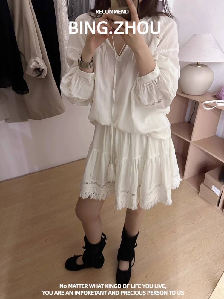 Han-style little butterflies piled up shorts and short boots for the summer of 2024