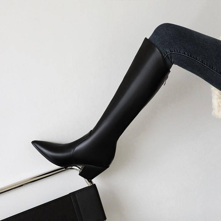 2020 Western denim boots high tube long boots female autumn and winter, but knee thin version large -size horse boots back zipper