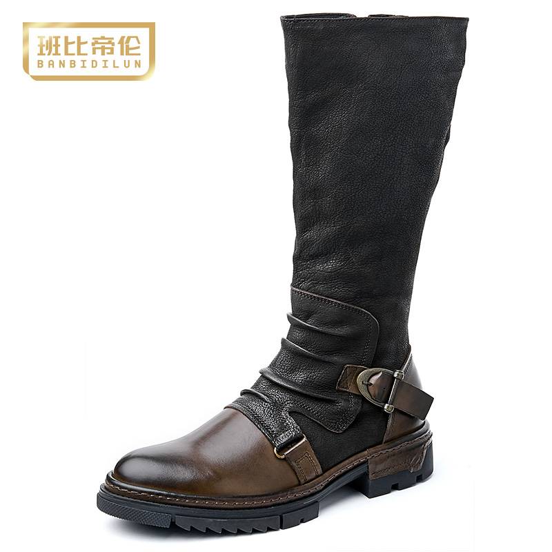 Bobby Demon Leather High Boot Boots Boot Boots Boots Male Gao British retro handmade men's Martin boots