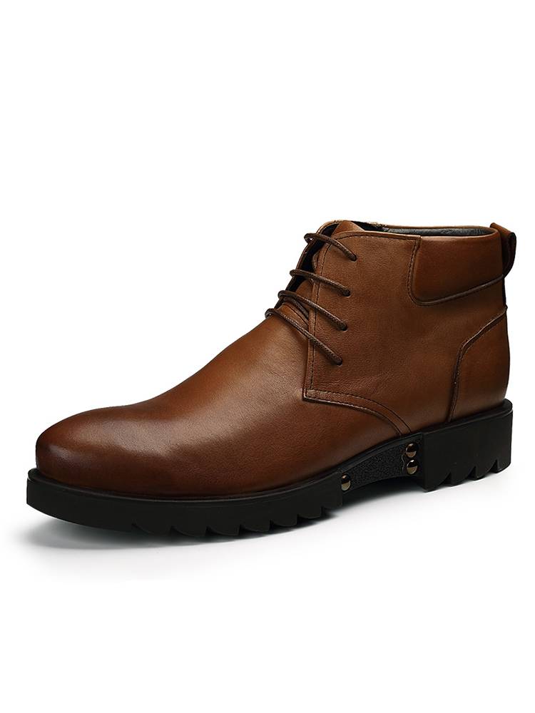 VQGT Broken Clear Clear Clear Leather Boots Men's Short Boots High -Glore Ueiner Leather Pacific Male Boots Martin Boots Chelsea Boots