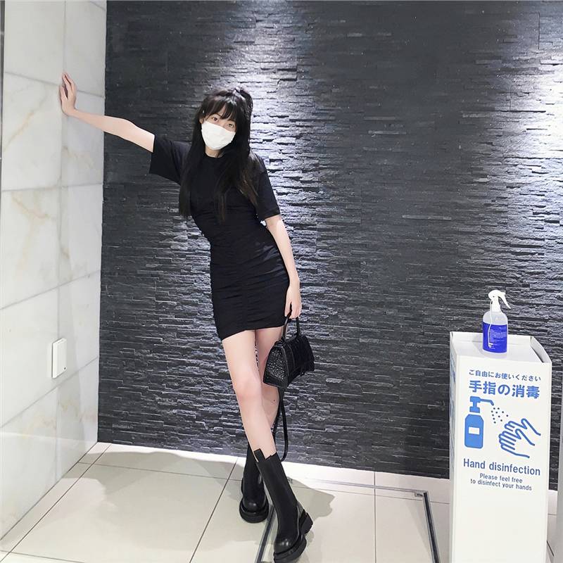 Cowhide version ~ The leather increases Martin boots female British wind thick bottom tube cigarette female boots Chelsea short boots