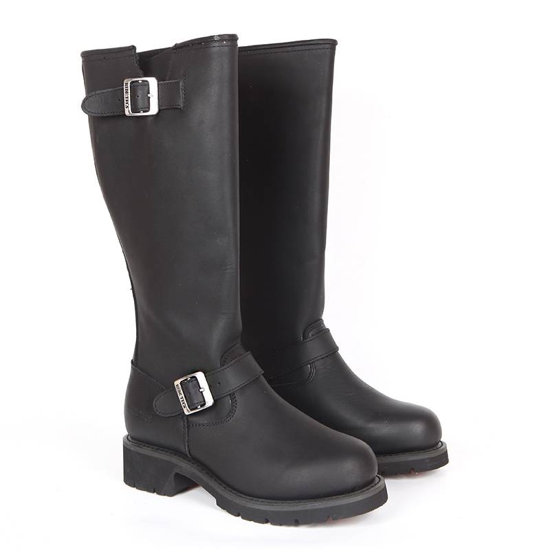 American retro round head over -the -knee high boots male engineer boot boots autumn and winter motorcycle boots riding boots boots leather boots
