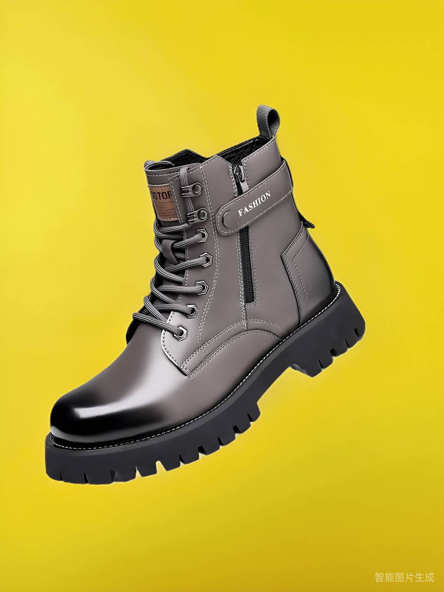 3513 cruiser army hook cotton shoes male leather pure wool high -top special soldiers winter warm cotton boots increase men's boots
