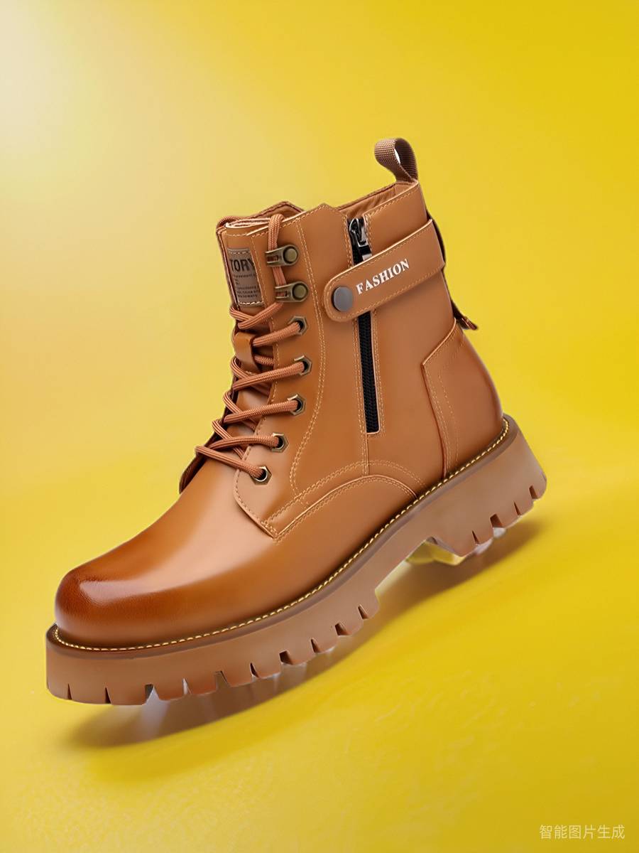 3513 cruiser army hook cotton shoes male leather pure wool high -top special soldiers winter warm cotton boots increase men's boots