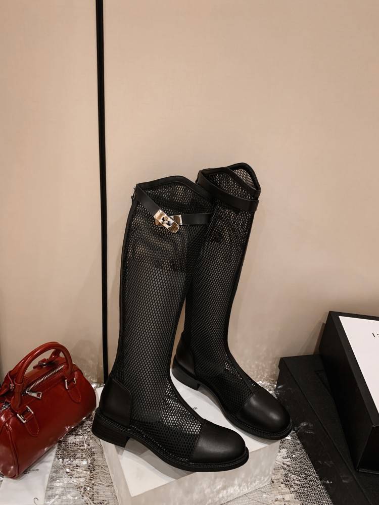 Boots kid's summer net boots are low and air-fruit long boots are big, 4041