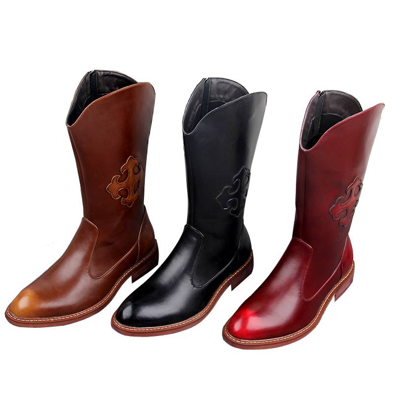 Long-bone boots, high-breed boots and velvet boots, cowboy boots, Mongol boots