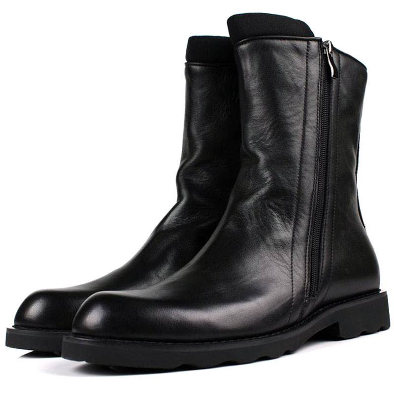Trendy fashion men's high -top shoes Martin boots men's middle high leather boots, leisure leisure high -top boots genuine