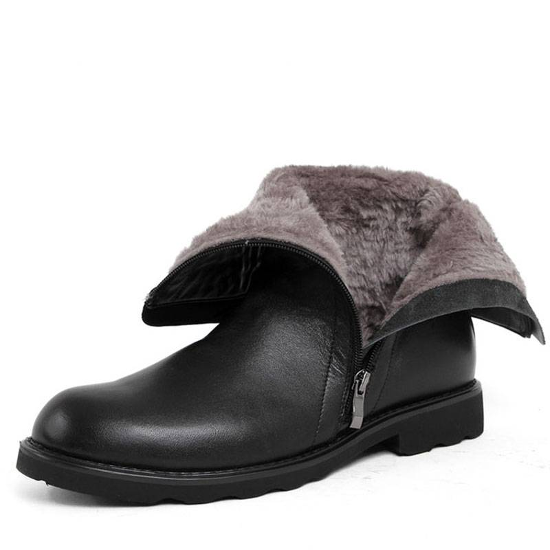 Trendy fashion men's high -top shoes Martin boots men's middle high leather boots, leisure leisure high -top boots genuine