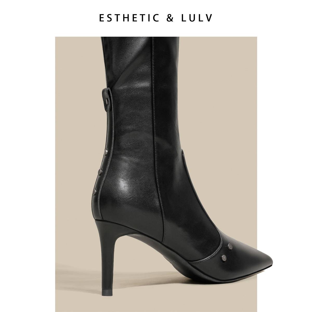 Pointed high -heeled boots female thin heel high boots long boots female knight boots black high -heeled shoes 2024 new model
