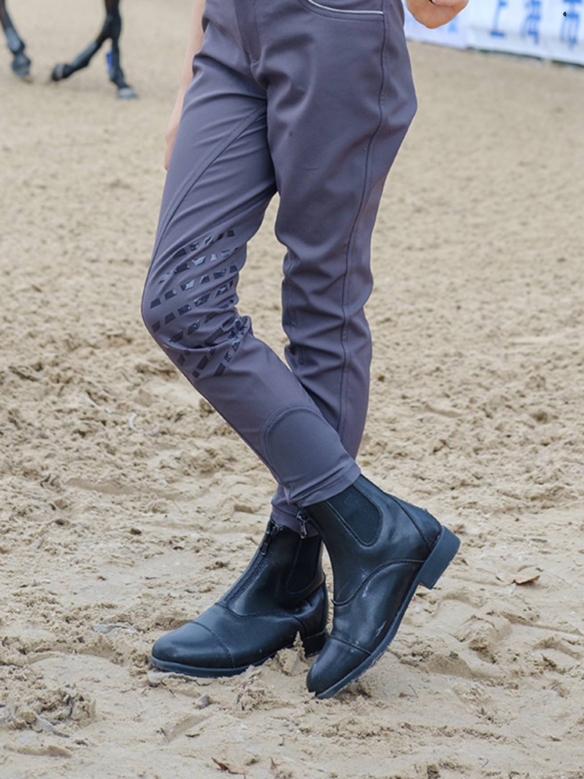 Epona Children's Equestrian Boots front zipper horse boots comfortable and breathable equestrian sports knight clothing