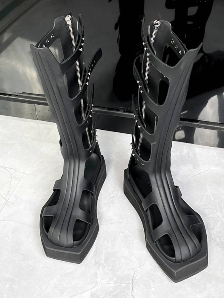 Net Red INS Tide Summer New Boots Female Cow Pacific Sweet Sandals High Boots High Boots Fashion Short Martin Boots