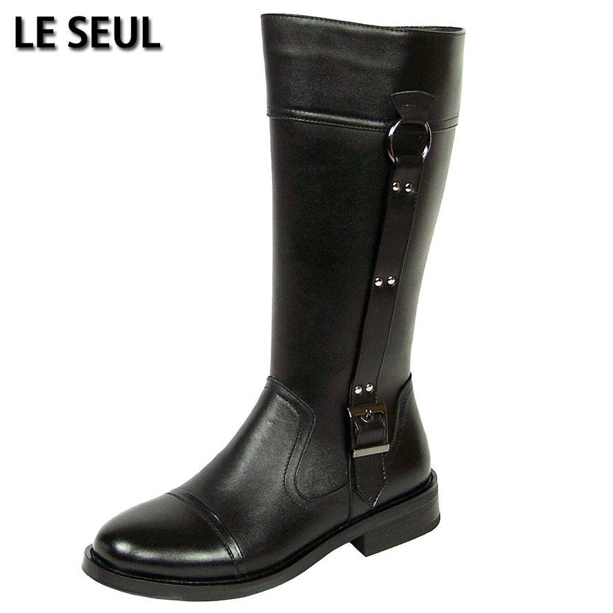Leseul Boots Men's Boots High Clear Leather Leather Radio Warfare Heritage Boots Trend Male Long Knight Leather Boots