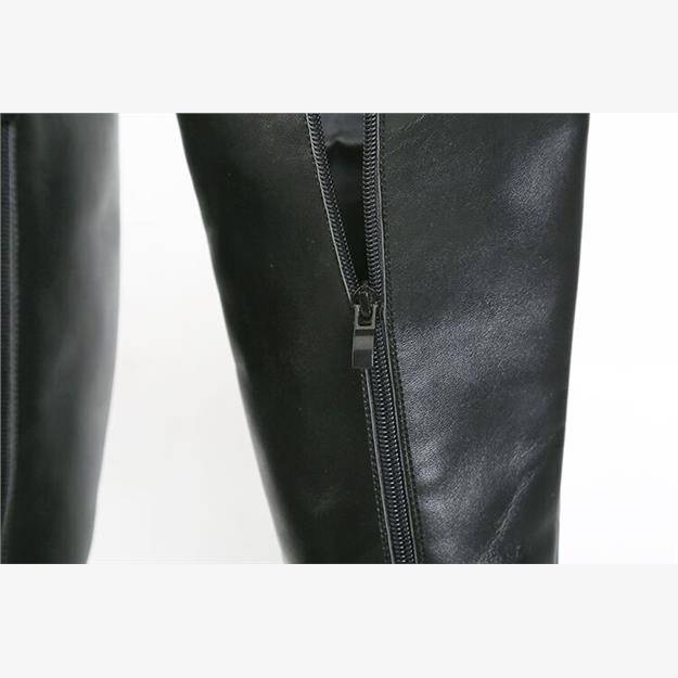 Hireman High Person Boots Men's High Leather Boots Men's Shoes COSPLE Anime Flag Rick Ride Boot Boot Boots Boots Martin Boots