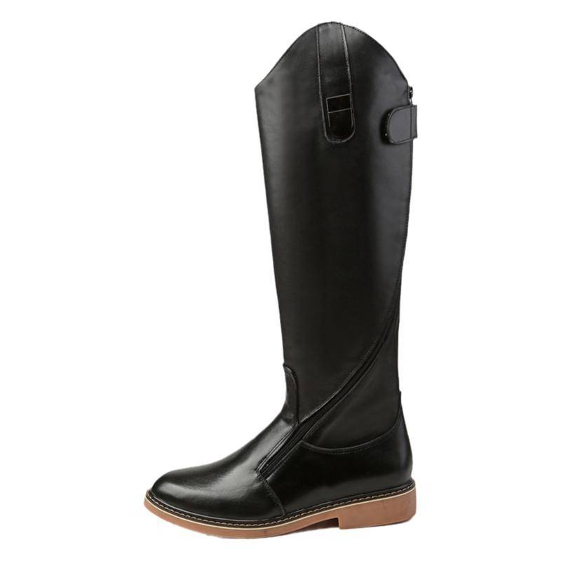 Professional equestrian boots all cowhide beef tendon bottom training riding horse boots brown boots large size horse boots men's high boots leather