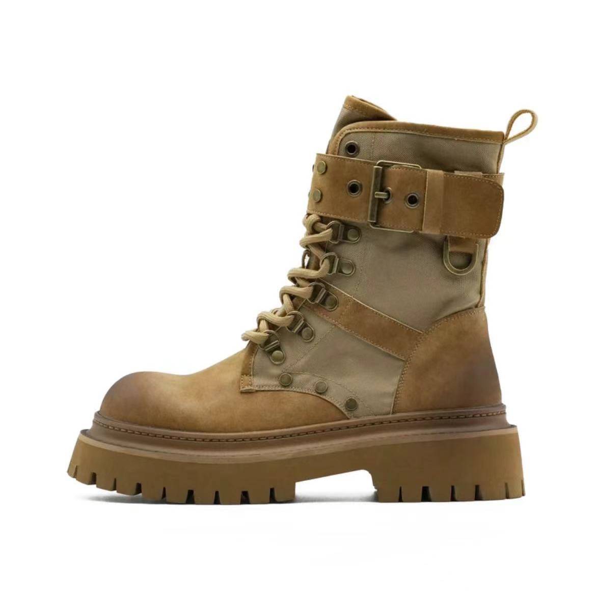 Mackjarnes recommends 2024 retro British style leather black Martin boots female willow nail short boots cool work boots