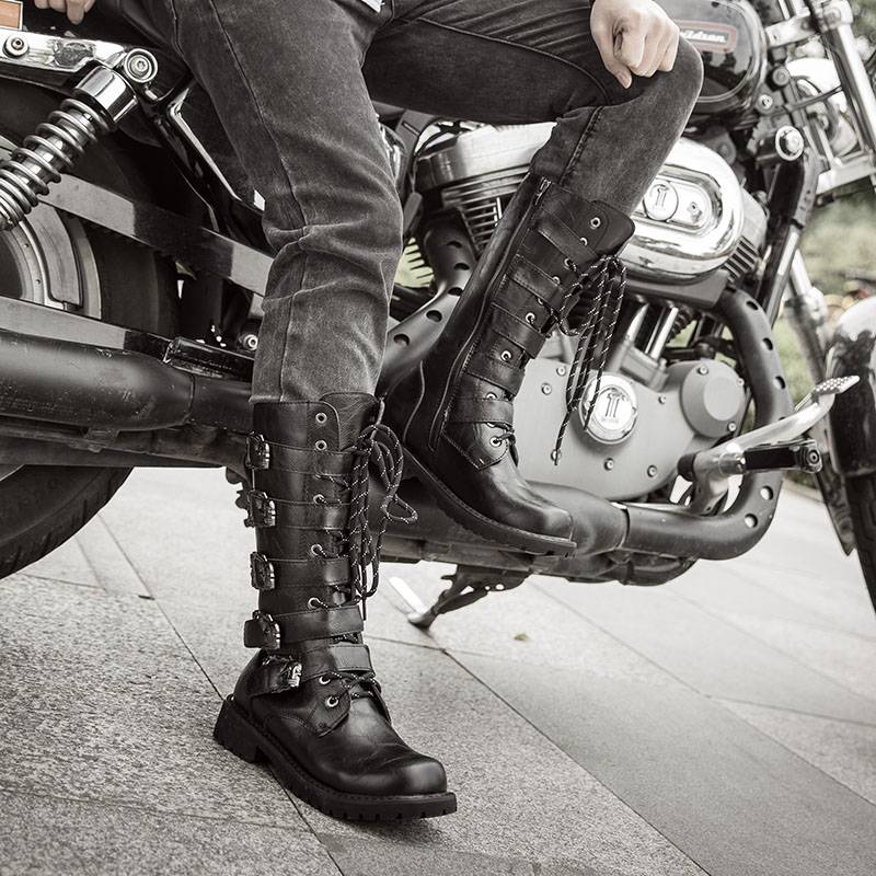 Men's boots autumn high -psionic boots booty boots, men's big scalp boots waterproof large size long cylinder Martin boots tide