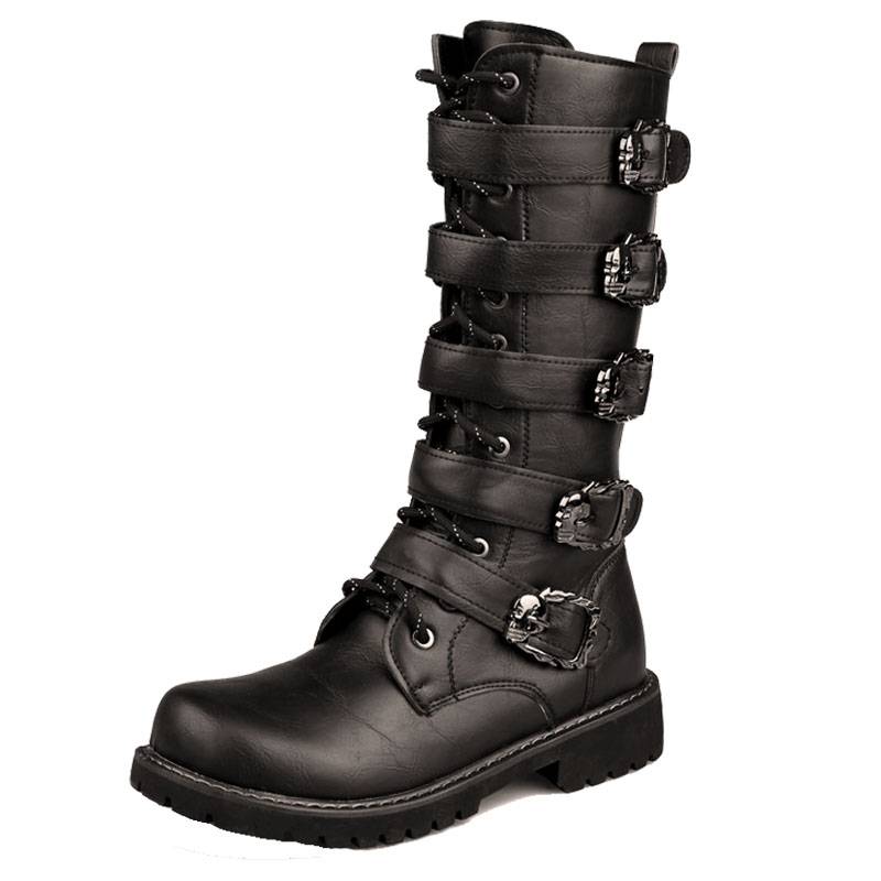 Men's boots autumn high -psionic boots booty boots, men's big scalp boots waterproof large size long cylinder Martin boots tide