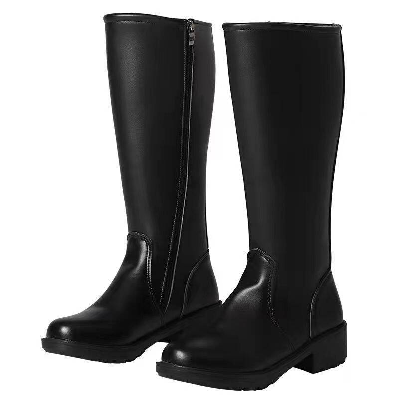 New product boots horse boots men's high boots parade ritual guard boot boots plus cotton boots and flag -raised flag bearer boots