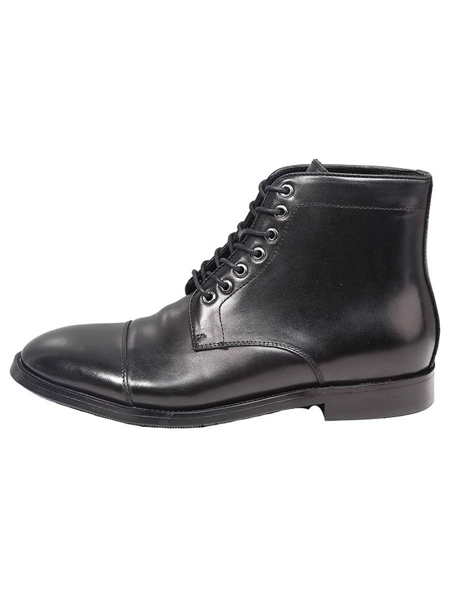European and American high -gang business casual Martin boots round head folds lacers retro old wear -resistant flat heel boots