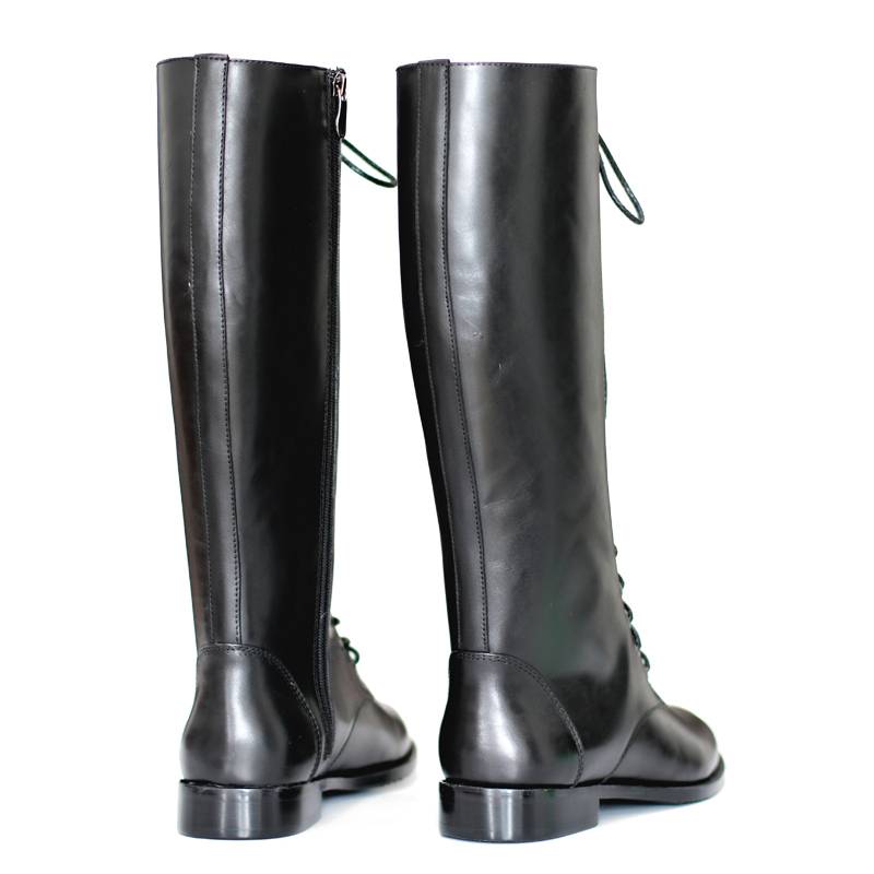 21 New long boots leather men's boots high boots ride boots full strap Martin boots parade ritual ritual boots in winter