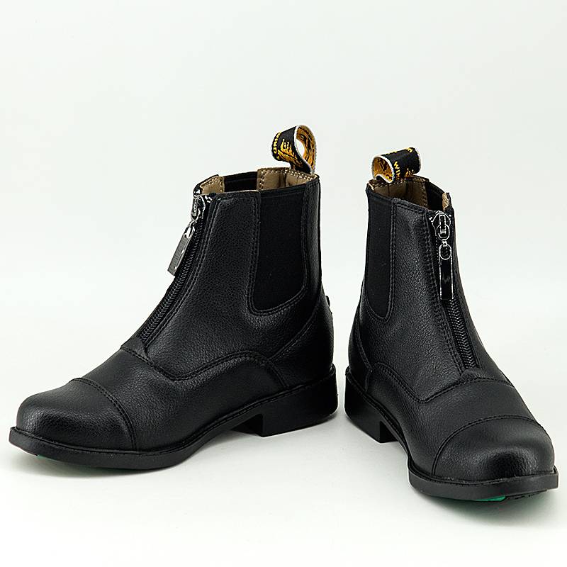 Professional equestrian lychee pattern leather short boots ride training competition Anti -slip children's adult online knight boots