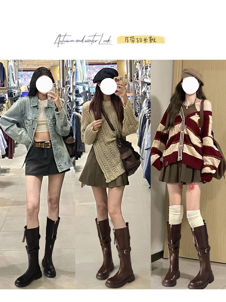 Explosive boots children 2024 new explosive Martin boots women's spring boots but knee high knight boots
