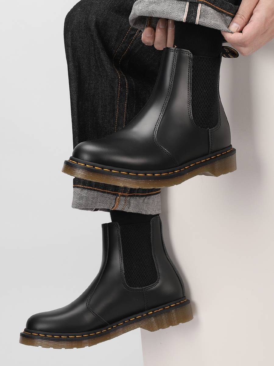 Crazy customized 2976 leather Chelsea boots male black sleeve short boots female Martin boots British leather boots