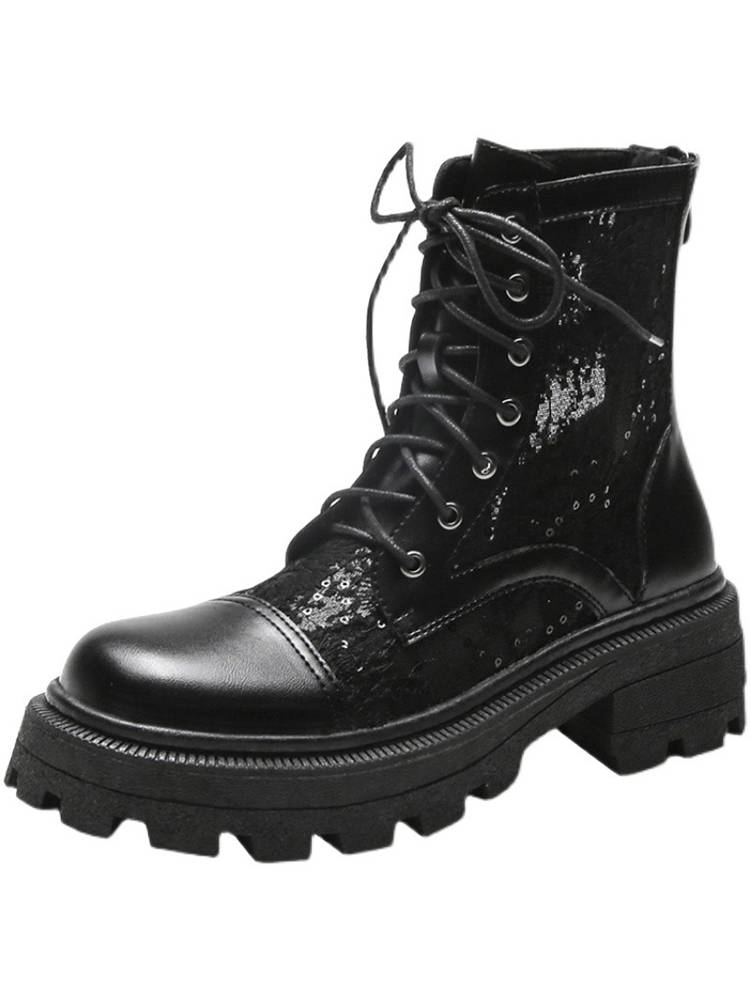 Guidi Fame Lace thick -bottomed Martin boots female summer thin white leather short boots hollow breathable net boots female