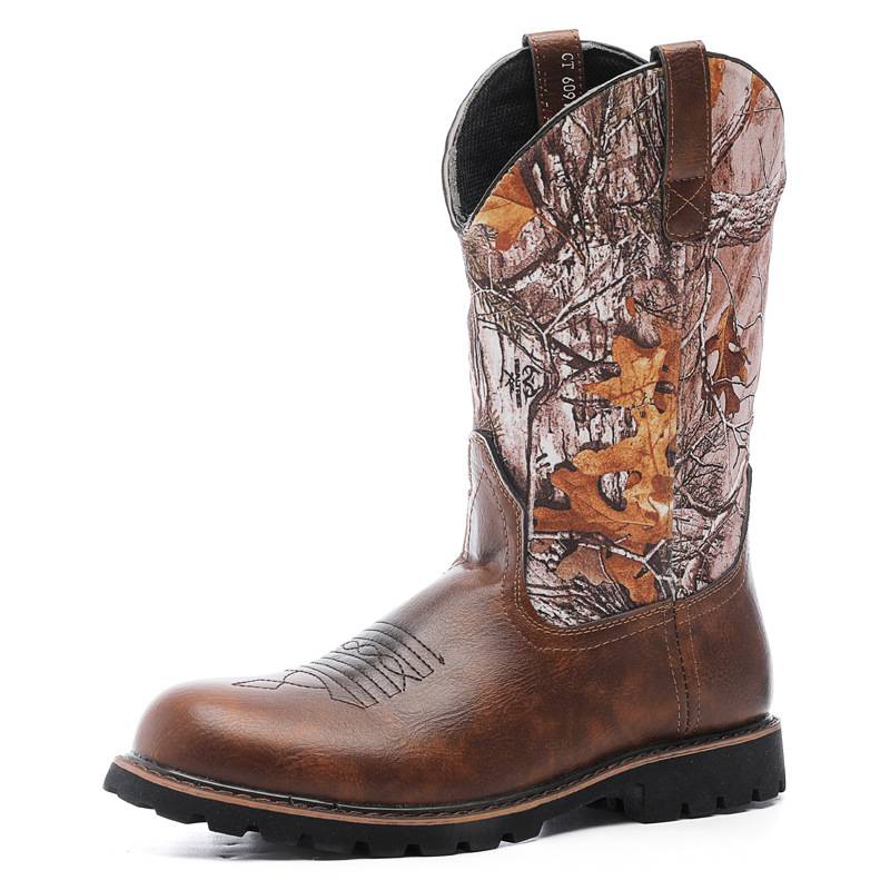 American Western denim boots men's retro old Martin boots large -size equestrian boots male 4748 yard motorcycle boots