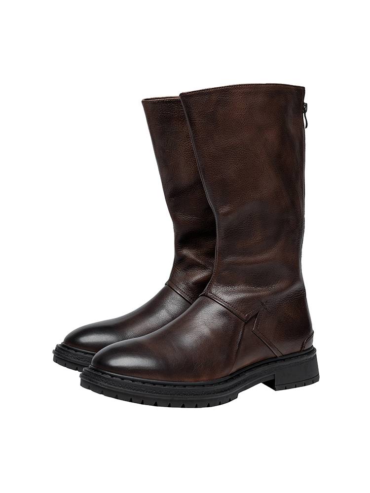 British retro winter horse boots high boots men's back zipper long boots super long men's locomotive Martin boots tide