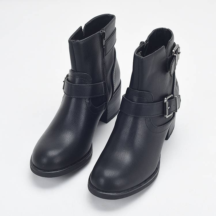 Grand factory just produced Mexican PIN brand original single British double belt buckle thick heel fashion short boots