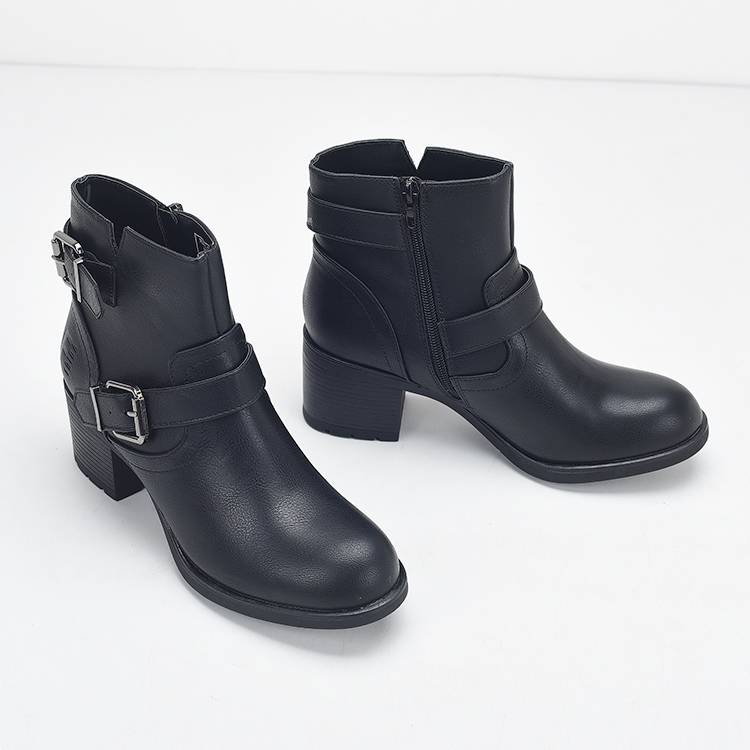 Grand factory just produced Mexican PIN brand original single British double belt buckle thick heel fashion short boots